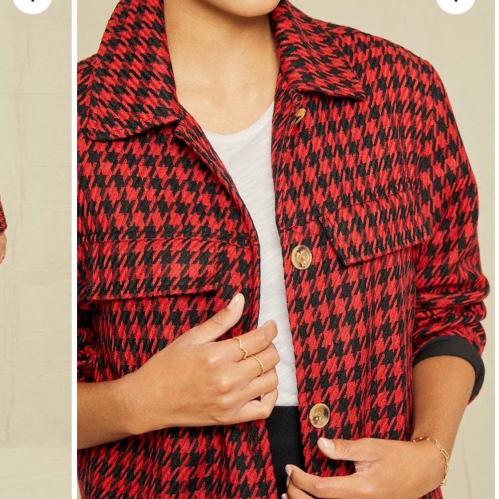 Amour Vert Leandra Houndstooth Jacket